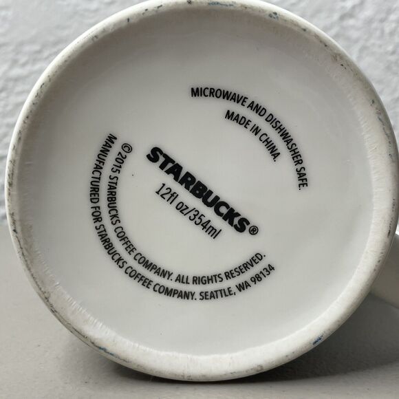 Starbucks Mug White Green Trees Holiday Christmas Coffee Tea‎ Cup - Picture 5 of 6